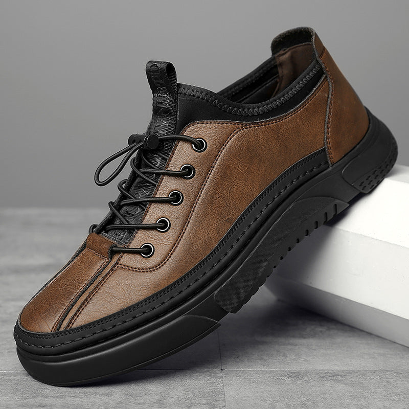 Spring/Summer New Casual Leather Shoes Men's Genuine Leather Sneakers Trendy Fashion Sports Men's Shoes Wholesale