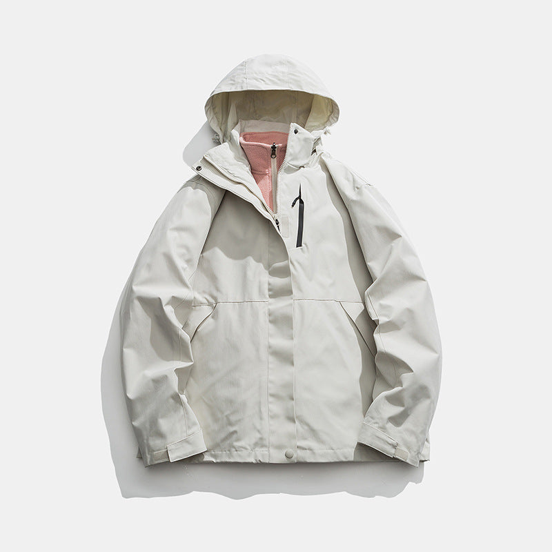 Detachable jacket cotton-padded coat men's and women's same autumn and winter functional three-in-one mountaineering cotton-padded jacket workwear cotton-padded jacket