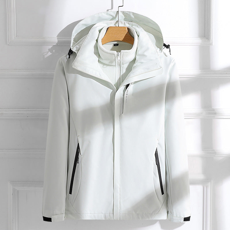 Jacket Bird's three-in-one detachable coat men's autumn and winter waterproof cold-proof warm mountaineering outdoor ski suit women