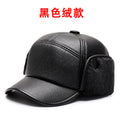 Autumn and Winter Hats for Middle-Aged and Elderly Men, Grandpa's Warm Ear Protection, Baseball Cap for the Elderly, Dad's Old Man's Velvet Peaked Cap