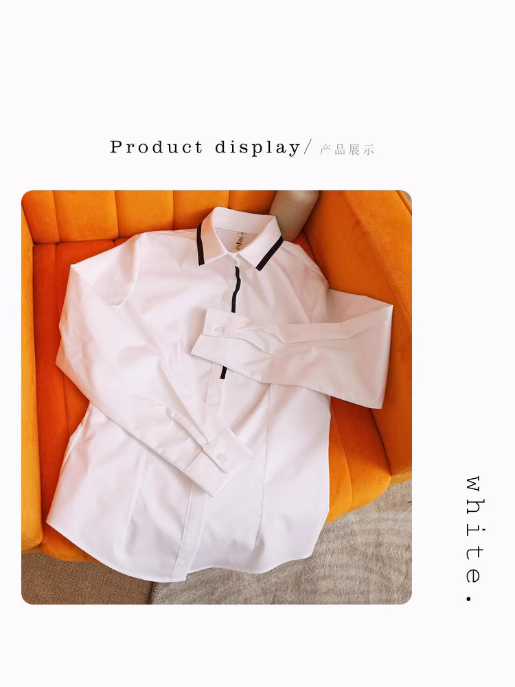 Summer New Women's Long-Sleeved Shirts, Feminine Commuting Slim-Fit Fashionable Bamboo Fiber Shirts and Tops