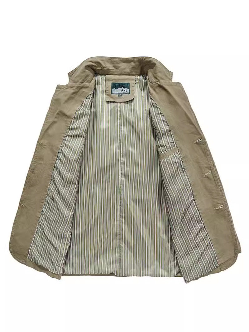 European and American Specially Designed for Spring & Fall Jackets for Men, Middle-Aged Suits, Pure Cotton Casual Small Suits, Large Size Men's Jackets, Men's Suits
