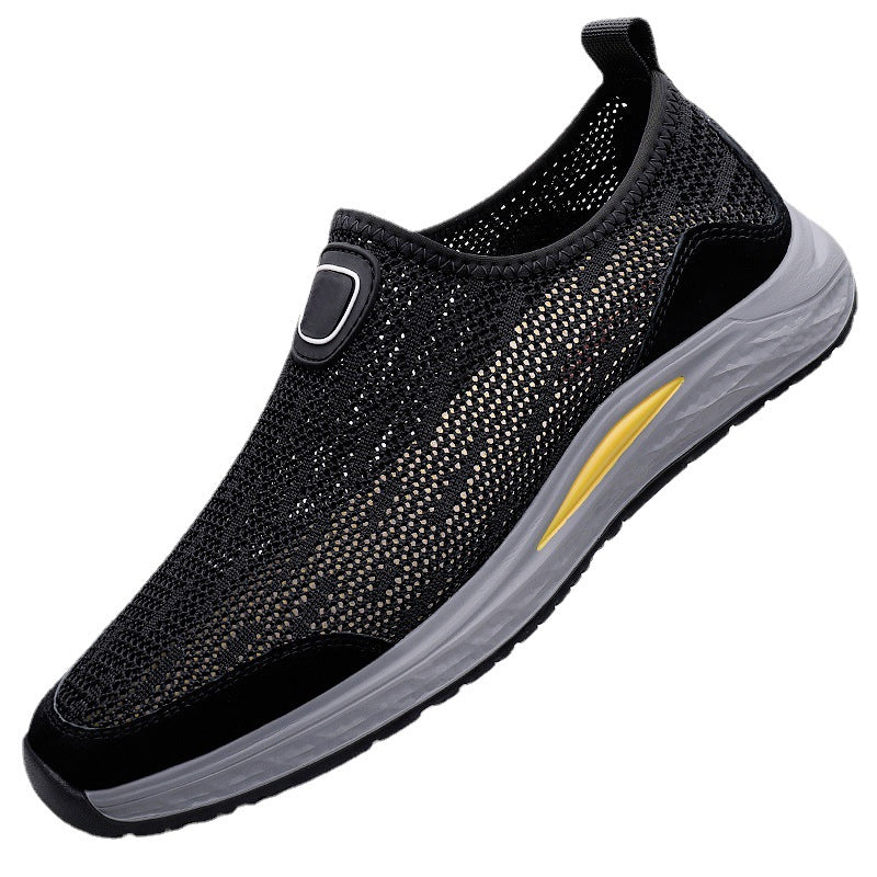 Lightweight One-piece Mesh Running Shoes Men's Summer New Flying Weaving Autumn Breathable Sneakers Men's Shoes