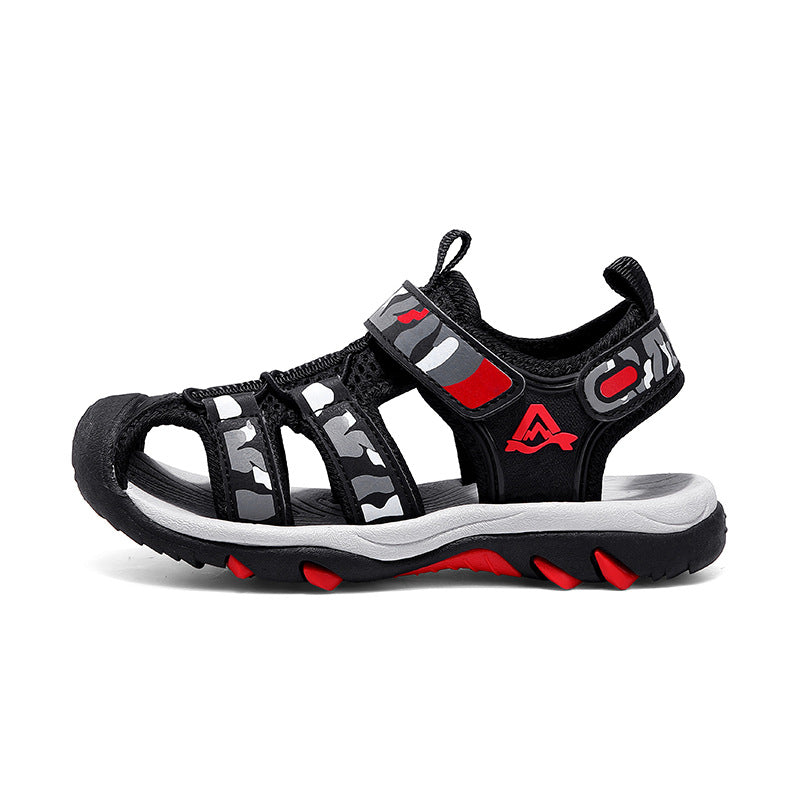 Children's sandals summer breathable wear-resistant baotou sandals boys soft-soled non-slip outdoor beach shoes cross-border wholesale