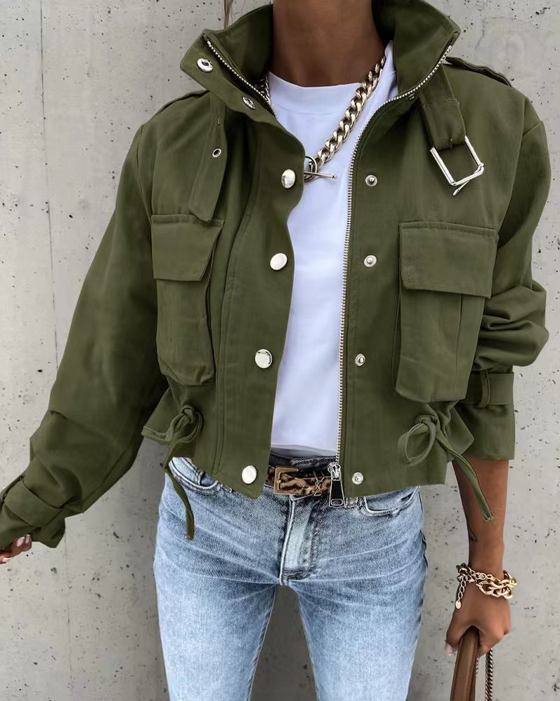 2026 Spring Women's Jacket Amazon Aliexpress New Cross-Border Printed Short Casual Jacket Women's Top