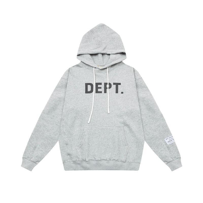 Gallery Dept Letter Printed High Street Terry Hoodie Autumn and Winter Loose High Street Hooded Sweatshirt for Men and Women Couples