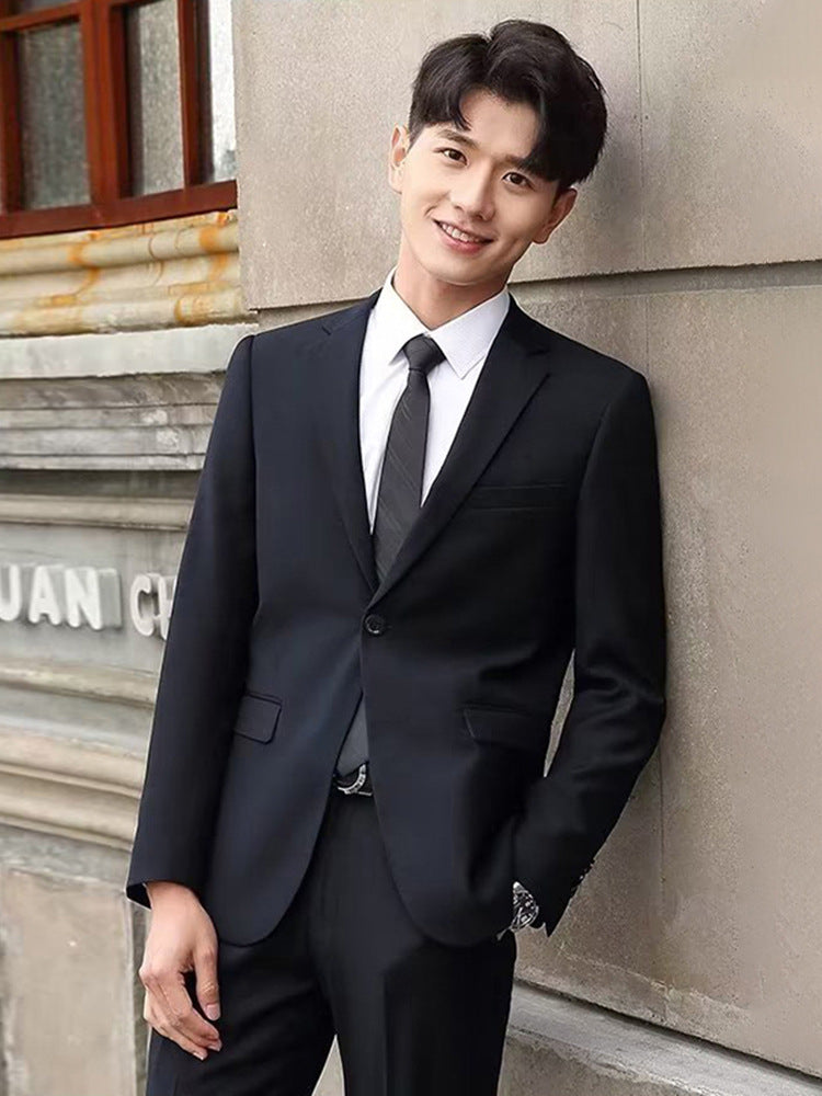 High-End Student Suits, Men's Business Slim Formal Wear, Work Interviews, Professional Suits, Groom's Wedding Dresses