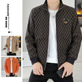 Autumn and Winter Men's Jackets, Warm Cotton Jackets, Young Men's Trendy Printed Baseball Jackets