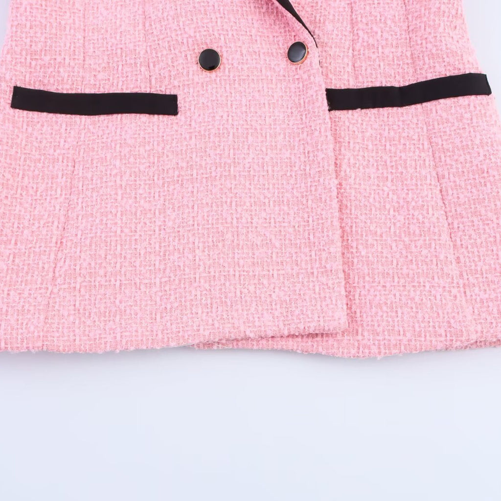European and American Style Women's Clothing 2025 New European and American Fashion Simple Versatile Contrasting Color Suit Jacket