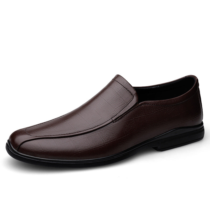 2023 autumn new men's loafers fashionable all-match breathable comfortable wide surface leather shoes for middle-aged work shoes