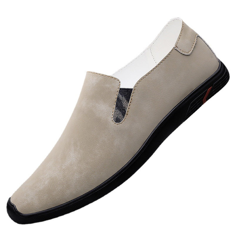 Doug Toe Men's Autumn New Arrival plus size Retro Simple Leg Lazy Shoes Fashionable Casual Loafers