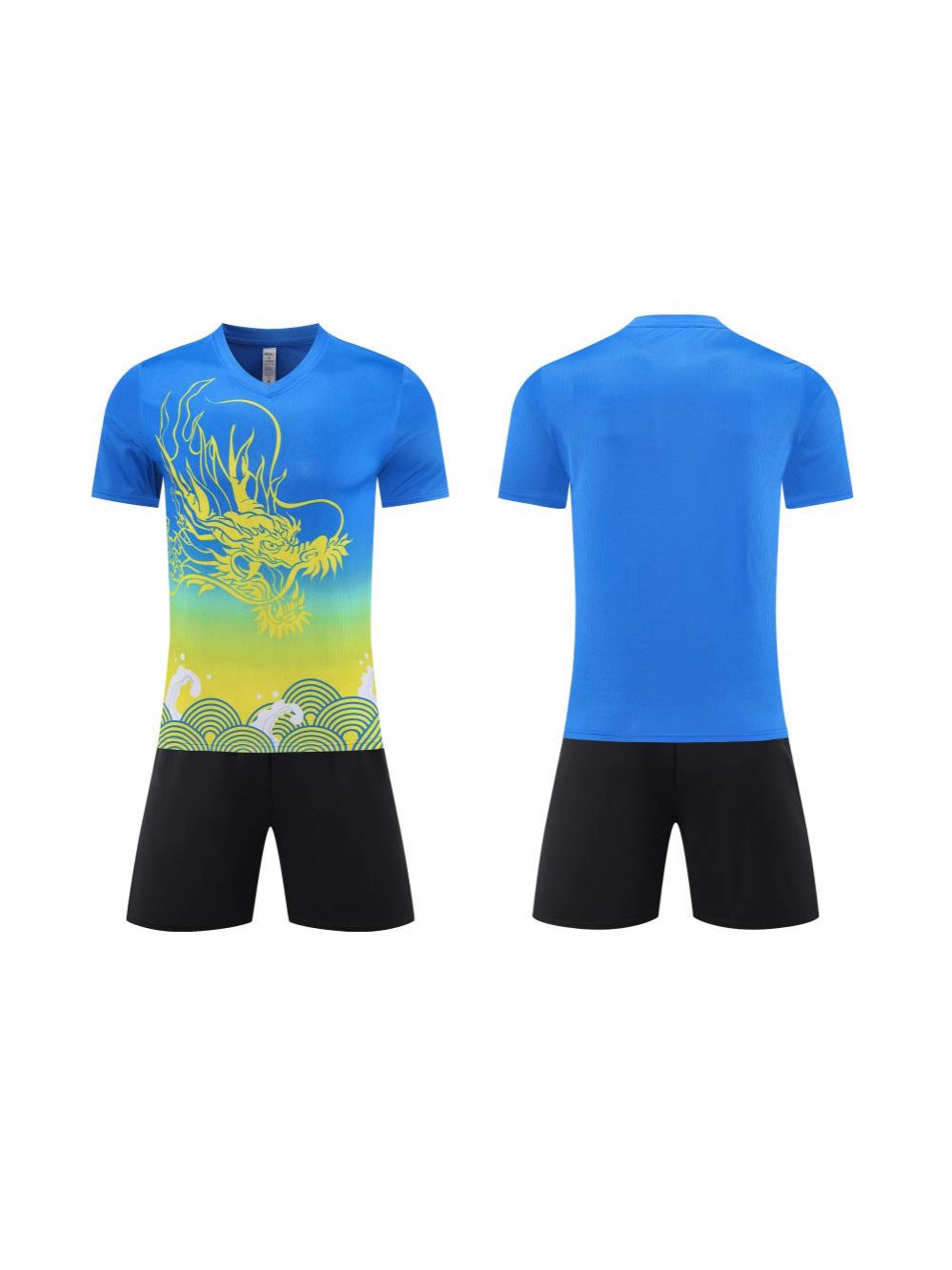 Sports Short-Sleeved Suit Summer Quick-Drying Sportswear Youth National Trend Group Training Suit Custom-Made Men's Short-Sleeved Shorts