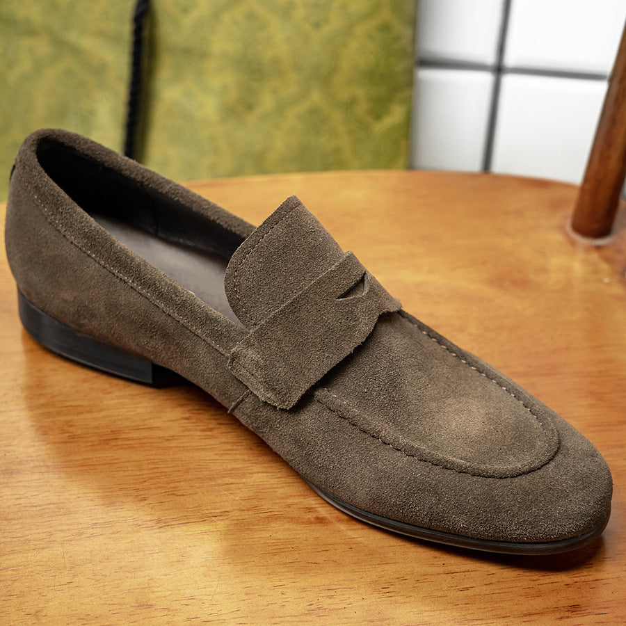 [One piece is also ex-factory price] Business Casual British Fleece Leather Men's Shoes Leather Men's Penny Loafers