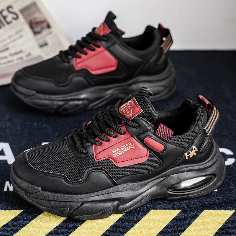 2025 Autumn New Men's Sneakers Thick-Soled Casual Running Shoes for Teenagers and Students Trendy Shoes Men's Wholesale