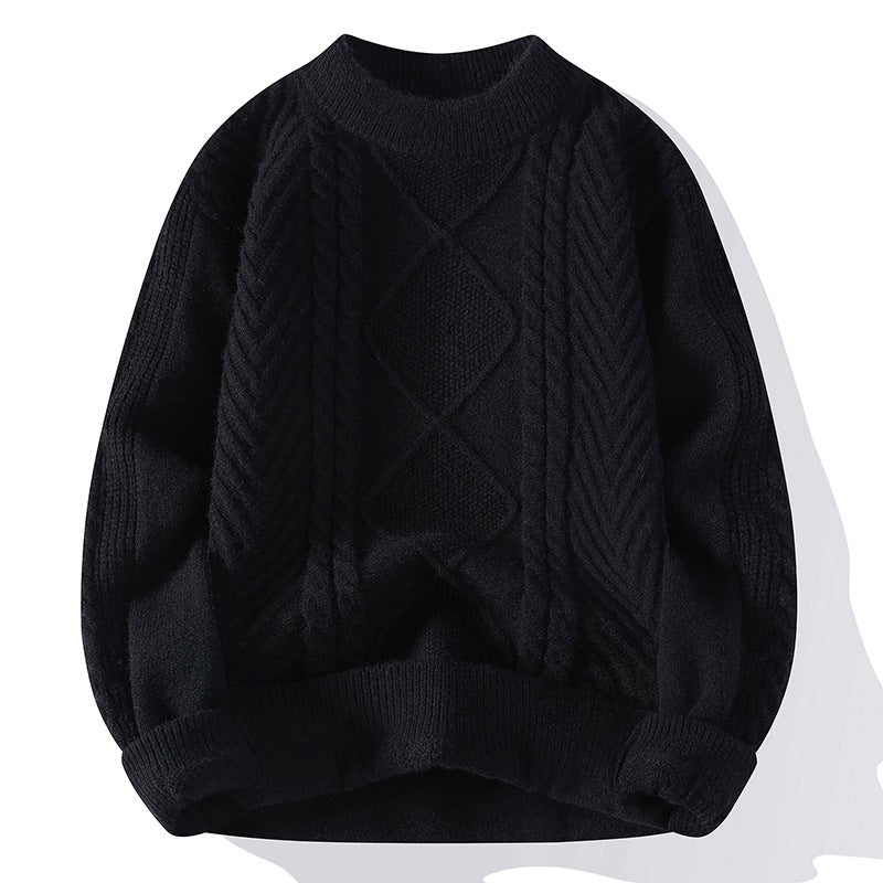 Cross-border New Sweater Men's Clothes Autumn and Winter Men's Knitted Shirt Crewneck Pullover Sweater Men's Casual Base Shirt