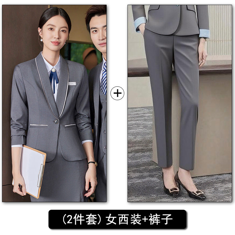 Professional Vest Suit Suit Female Property Jewelry Hotel Ktv Front Desk Receptionist Beautician Work Clothes