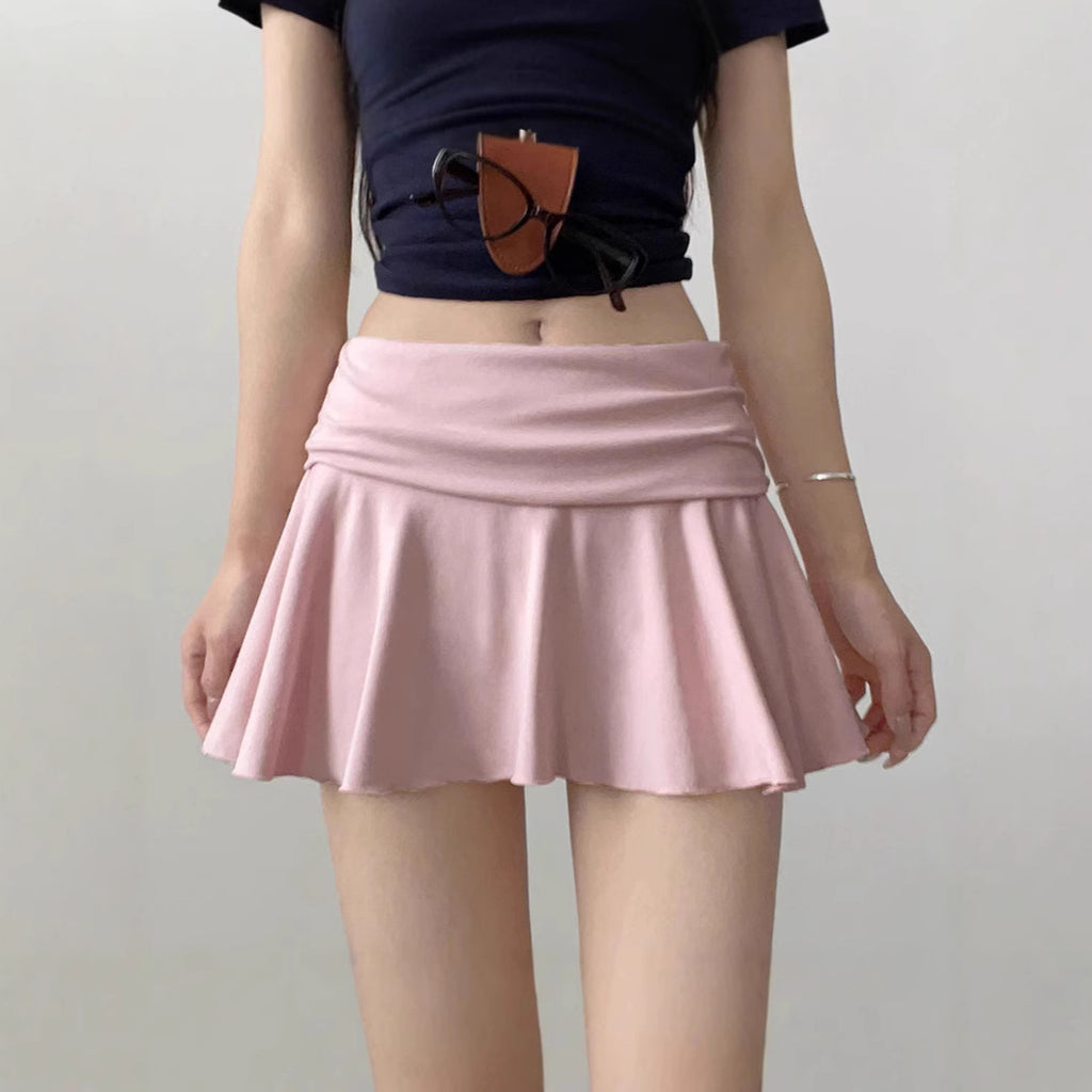 Black Sports Tennis Shorts for Women Summer New High-Waisted A-Line Shorts for Small People Anti-Exposure Pants and Skirts