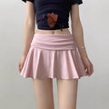Black Sports Tennis Shorts for Women Summer New High-Waisted A-Line Shorts for Small People Anti-Exposure Pants and Skirts