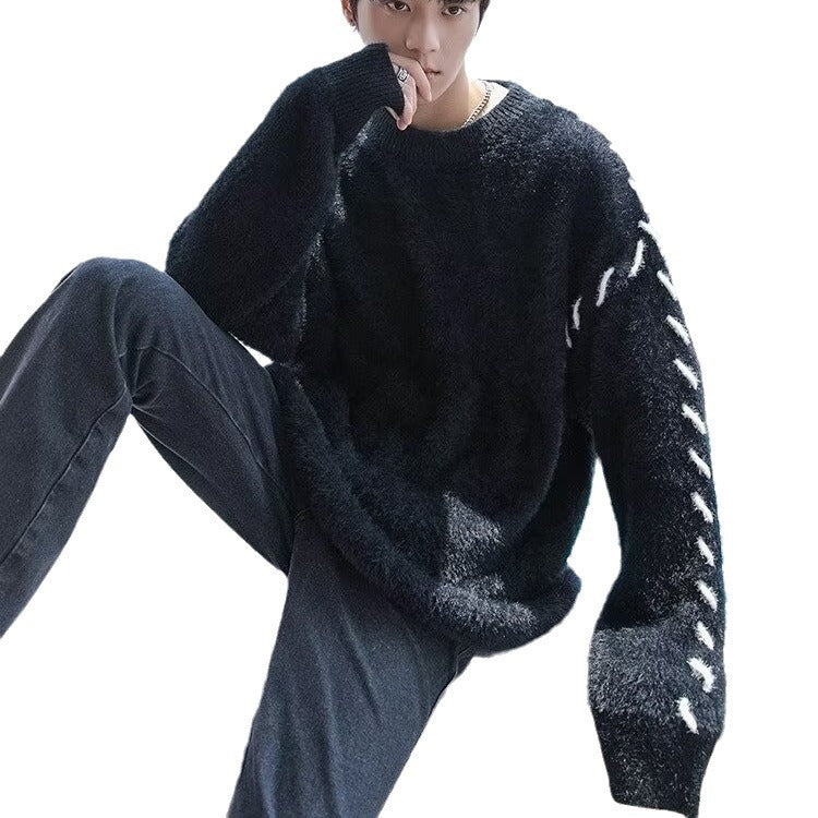 2023 Sweater Men's and Women's Winter Fashion Brand Ins Design Crewneck Pullover Warm Long-sleeved Wool Sweater for Youth