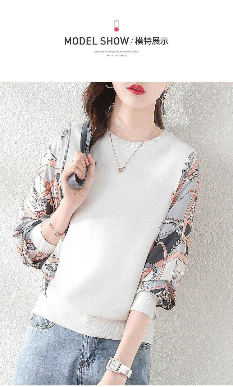 In-Stock 2026 New Women's Sweatshirt for Spring and Autumn, Fashionable Plus-Size Loose Top, Round Neck, Stylish for Moms