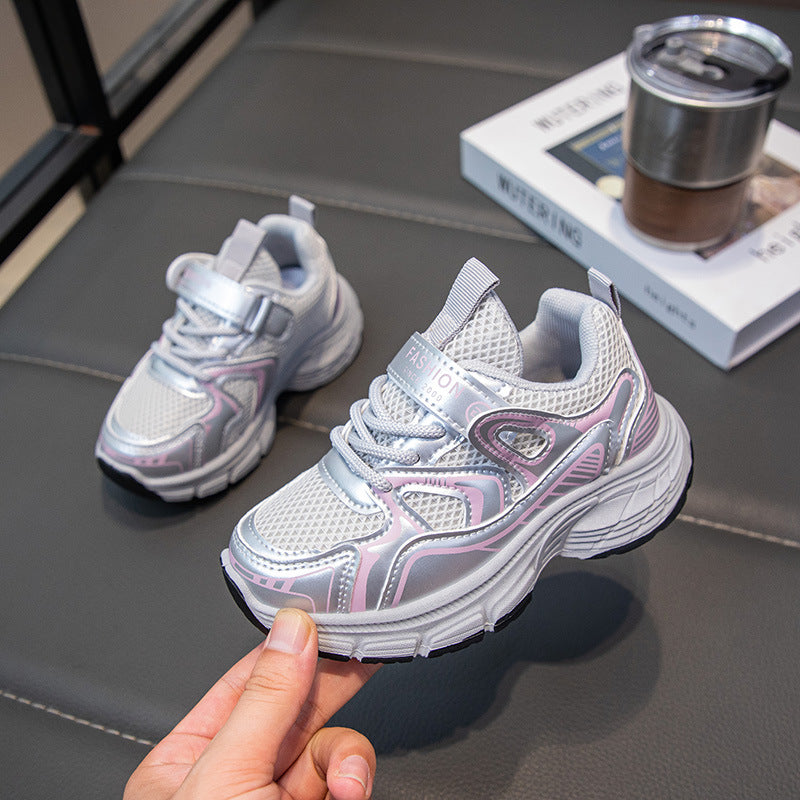 Children's Sports Shoes 2025 Spring & Fall New Popular Fashion Internet Celebrity Soft Sole Dad Casual and Comfortable Sports Shoes Trend