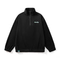 suit autumn and winter sweater men's stand collar half zipper fleece-lined American fashion brand loose casual men's top