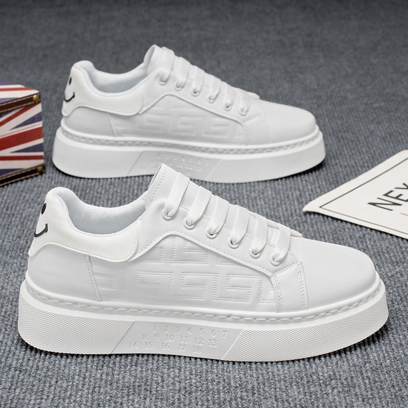 New Breathable White Shoes Men's Students Trendy All-match Thick-soled sneaker Casual Sneakers 2025 Spring Men's Shoes