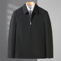 Jacket Coat Men's Autumn New Business Casual Loose Lap Upper Clothes for Middle-aged and Elderly Dad Men's Jacket