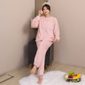 Pajamas for Women 2025 Autumn and Winter New Long-Sleeved Pants Fleece-Lined Thickeneded Bright Silk Coral Velvet Can Be Worn Outside Home Clothes Set