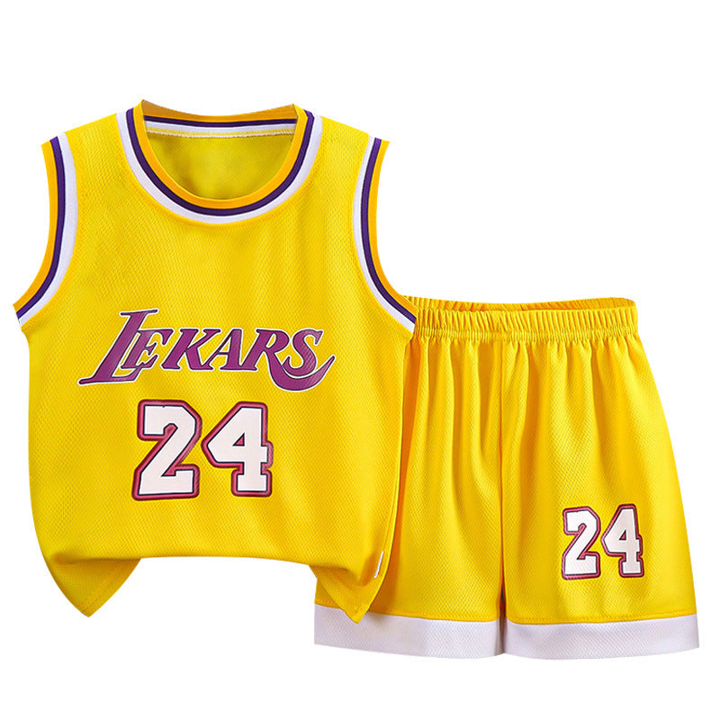 Children's short-sleeved ball suit boys sportswear girls quick-drying breathable shorts big children's children's clothing wholesale