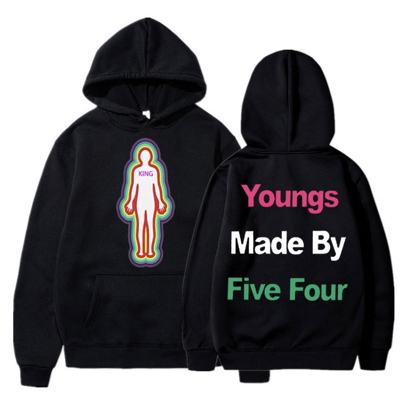 [Cross-border European Code] Skeleton Thermal Imaging Graphic Print Hoodie