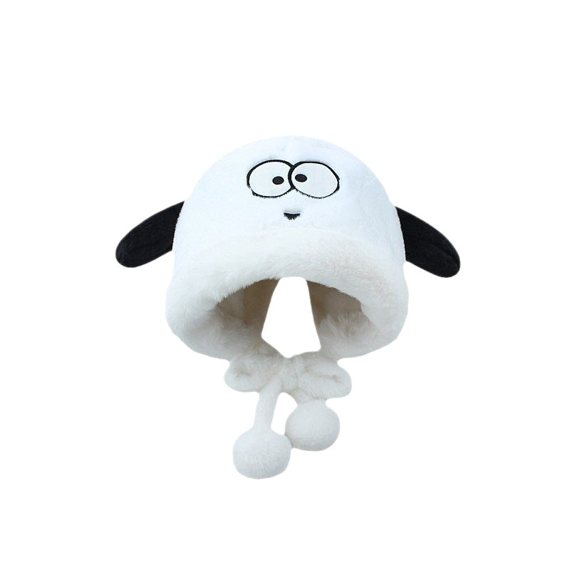 Autumn and Winter Plush Lei Feng Hat Versatile Ear Protection Cold-Proof Warm Hat Cycling Face-Slimming Korean Version Thickened Women's Landlord Hat