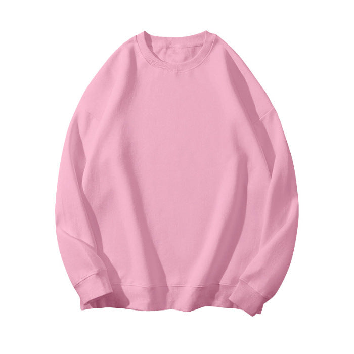 190g sweater women's autumn and winter round neck pullover women's sweater thickened thin velvet solid color plus size loose class clothes sweater women