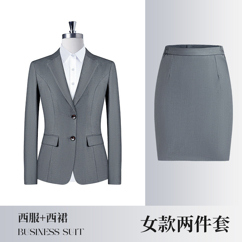 Business Wear Men's and Women's Same-style Suit Autumn and Winter Fashion Slim-fit Business Suit Women's Pants Vest Dress