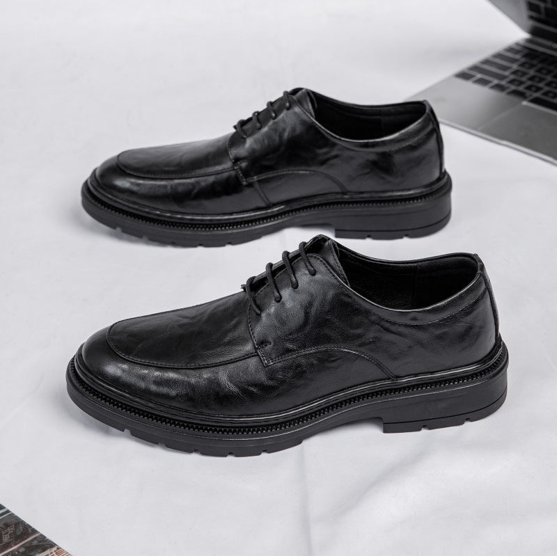 2023 New Men's Leather Shoes Business Formal Casual Men's Shoes Breathable British Men's Trendy Shoes 6096
