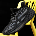 Coconut Shoes Men's Flying Mesh Breathable Night Fluorescent Casual Sneakers Men's Popcorn Sole Lightweight Running Trendy Shoes