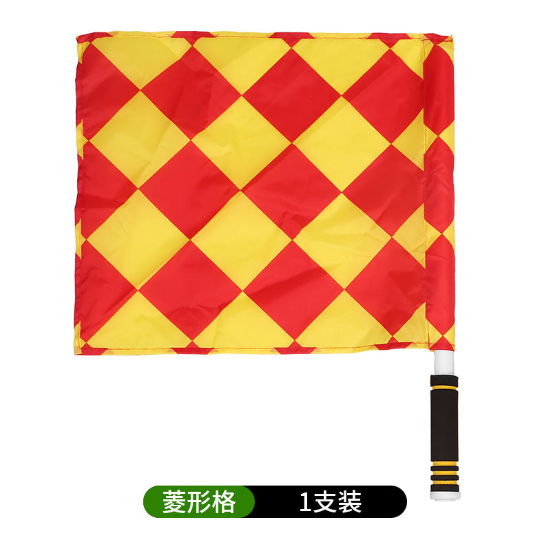 Football Game Sideline Flag Assistant Referee Flag Signal Flag Large and Small Square Football Referee Equipment Signal Flag