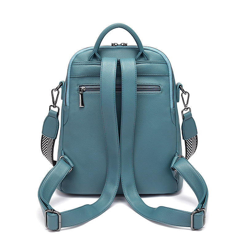 Genuine Leather Backpack for Women 2025 New Model Large Capacity Student School Bag with Multiple Pockets Urban Simple Versatile