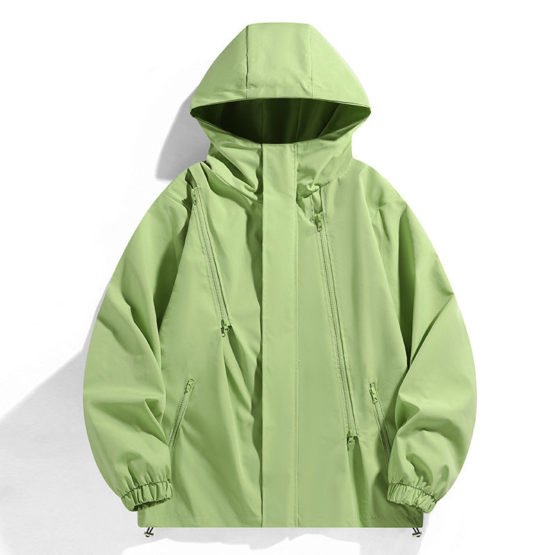Men's Jacket Outdoor Mountaineering Clothing Waterproof Windproof Jacket Couple Sports Workwear Zipper Trendy Coat Cross-Border