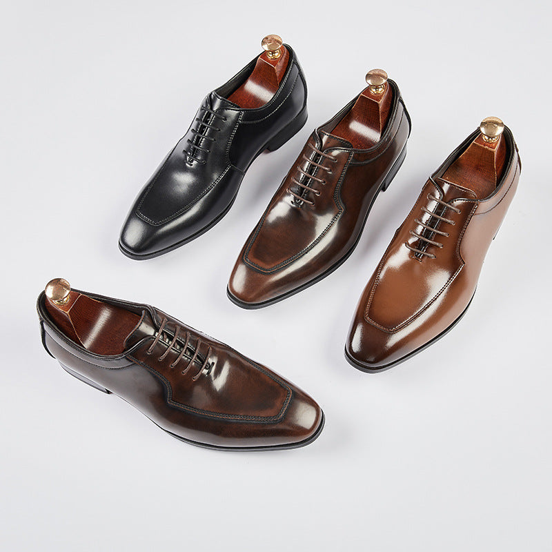 Handmade Shoes 2026 New Style Oxford Shoes for Men, Genuine Leather, Business British Style Formal Shoes, Men's Wedding Shoes, Groom's Wedding Shoes, Men's Shoes