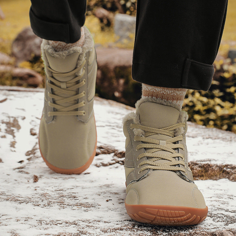 Cross-border Snow Boots Men's Winter Warm Boots Men's and Women's fleece-lined Warm Boots Outdoor Five-finger Waterproof Cotton Shoes Mountaineering Shoes