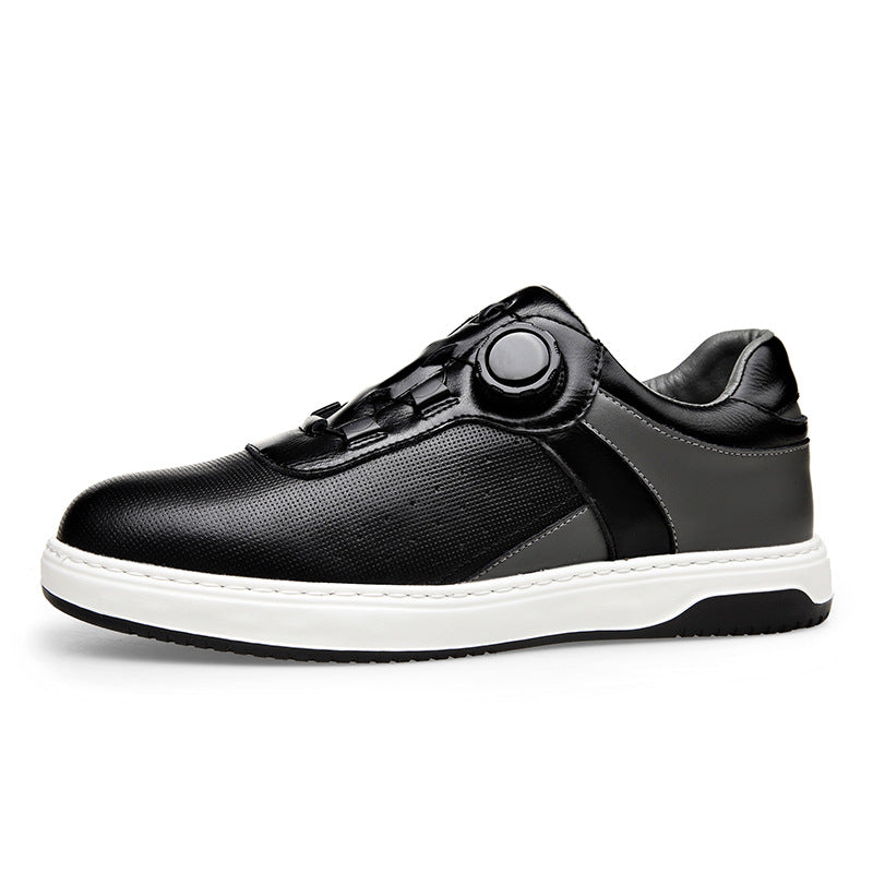 New golf men's sneakers leather knob lazy slip-on men's casual shoes breathable lightweight sneaker men's