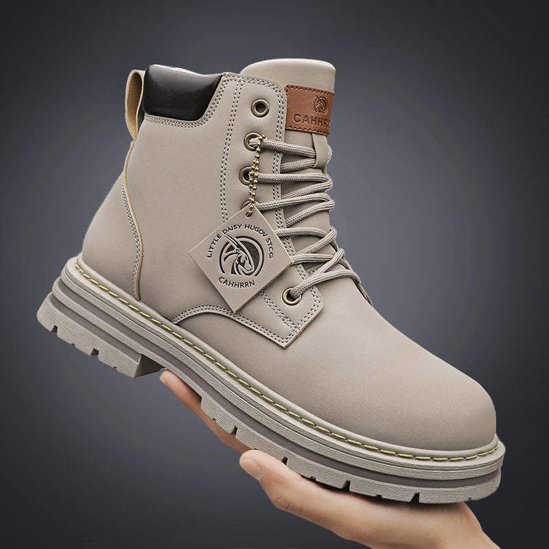 Big Yellow Boots, Big-Toe Martin Boots, 2025 Autumn and Winter High-Top Versatile Martin Boots, New Men's Work Shoes, Martin Boots