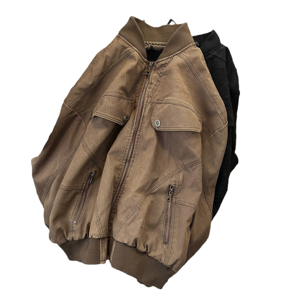 cleanfit Short Profile Corduroy Crock Jacket Men's Winter Thickened Baseball Clothes Old Quilted Jacket
