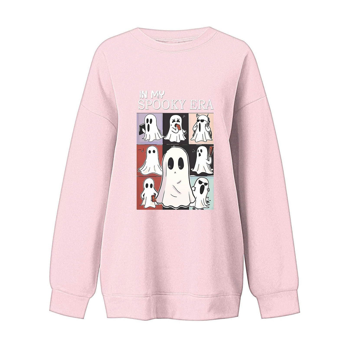 Women Sweatshirtss Halloween Cute Ghost Pattern Long Sleeve Sweater Horror Fall Pullover Tops