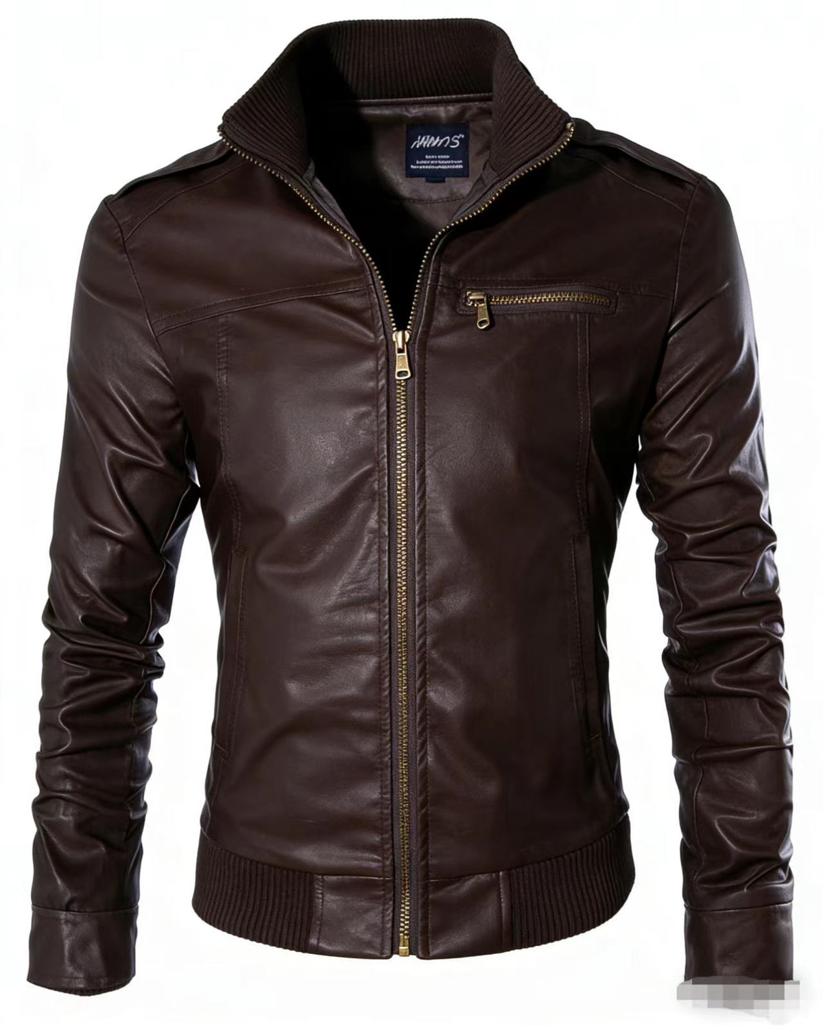 Wholesale Men's Motorcycle Leather Jackets for Foreign Trade, 2023 Spring, Autumn, and Winter New Leather Coats, Korean Style Slim-Fit Men's Leather Jackets
