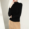 Miyake Seamless One-Piece Half Turtleneck Bottoming Shirt for Women Pleated Turtleneck Elegant Slim Slim Long-Sleeved T-Shirt for Women Thin Section