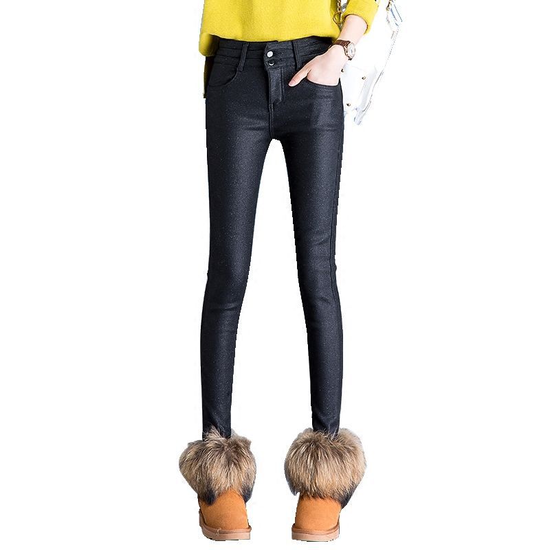 2025 Winter Women's Leather Pants with Fleece, New High-Waisted Leggings for Winter, Matte Faux Leather Skinny Pants for Outerwear