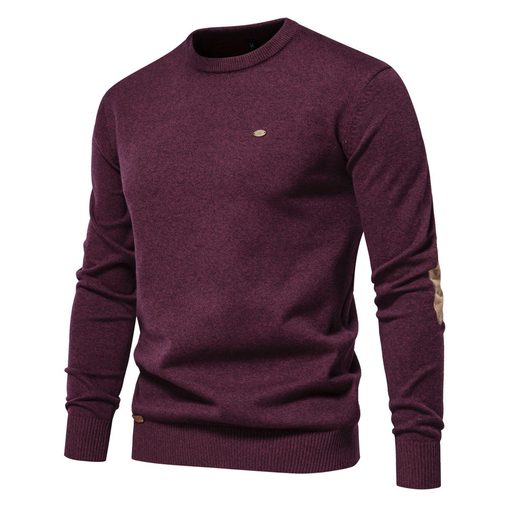 Men's 2023 Men's Sweater European Size Cross-Border Casual Men's Round Neck Autumn and Winter Pullover Sweater Easiest for Match New Cotton