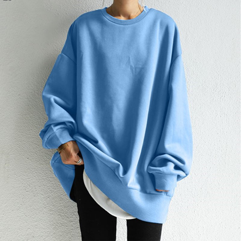 AliExpress new sweater 2022 winter OL temperament Korean women's pullover crew neck Loose Women's sweater